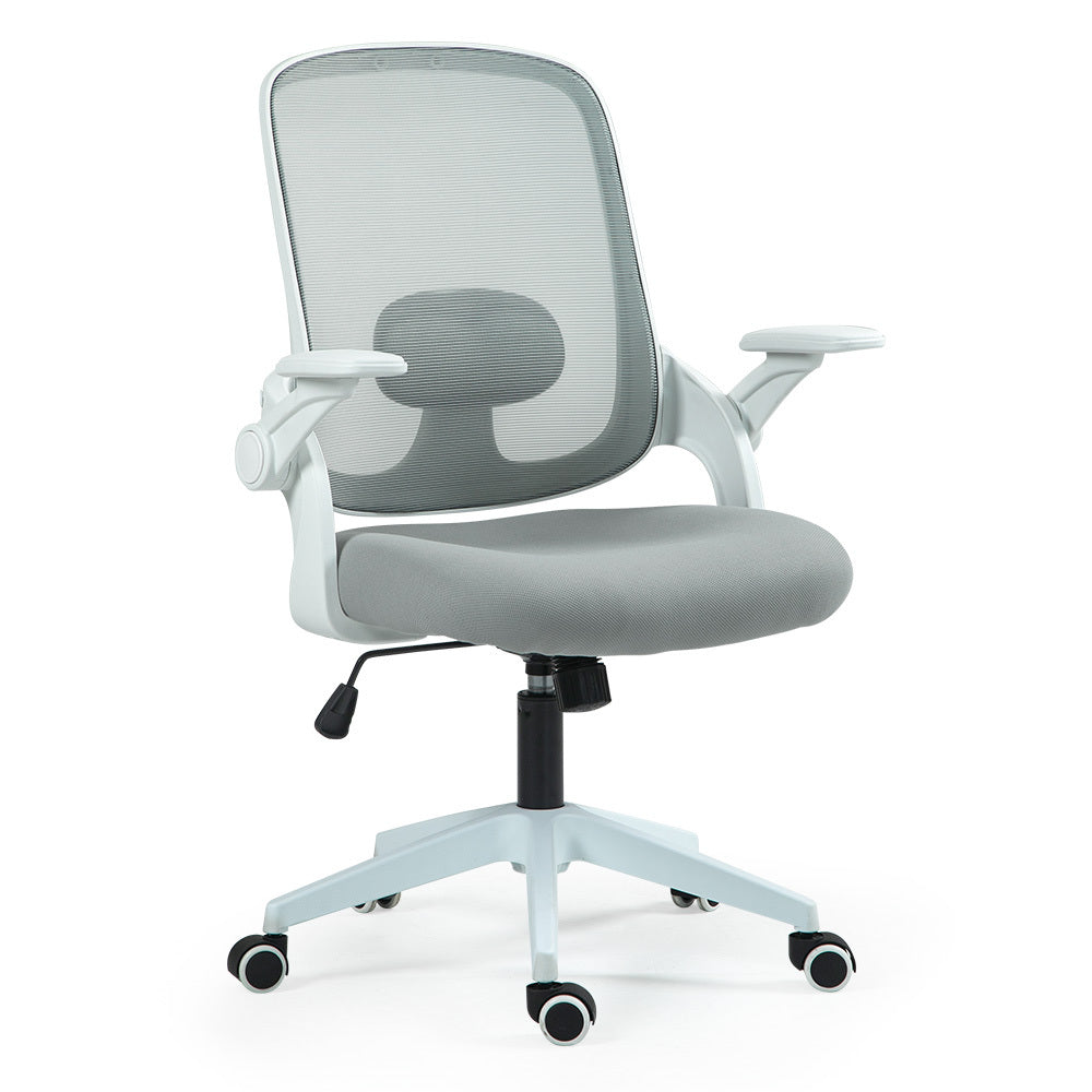 Ergonomic Mesh Office Chair – Adjustable Armrests & Recline | SGS Gas Lift | 120kg | Grey & White - Greenora Living