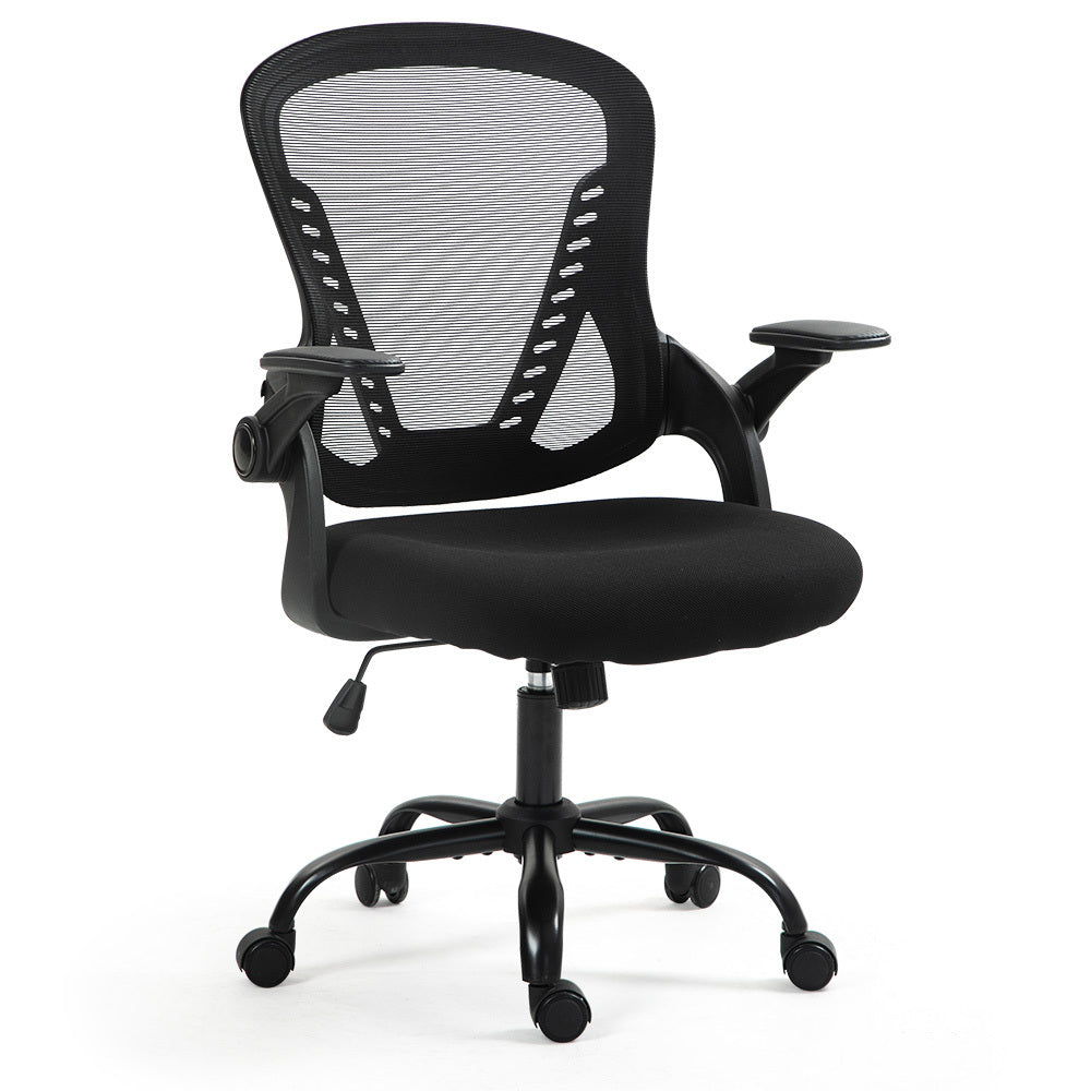 Ergonomic Mesh Office Chair – Adjustable Armrests & Recline | SGS Gas Lift | 120kg | Black - Greenora Living